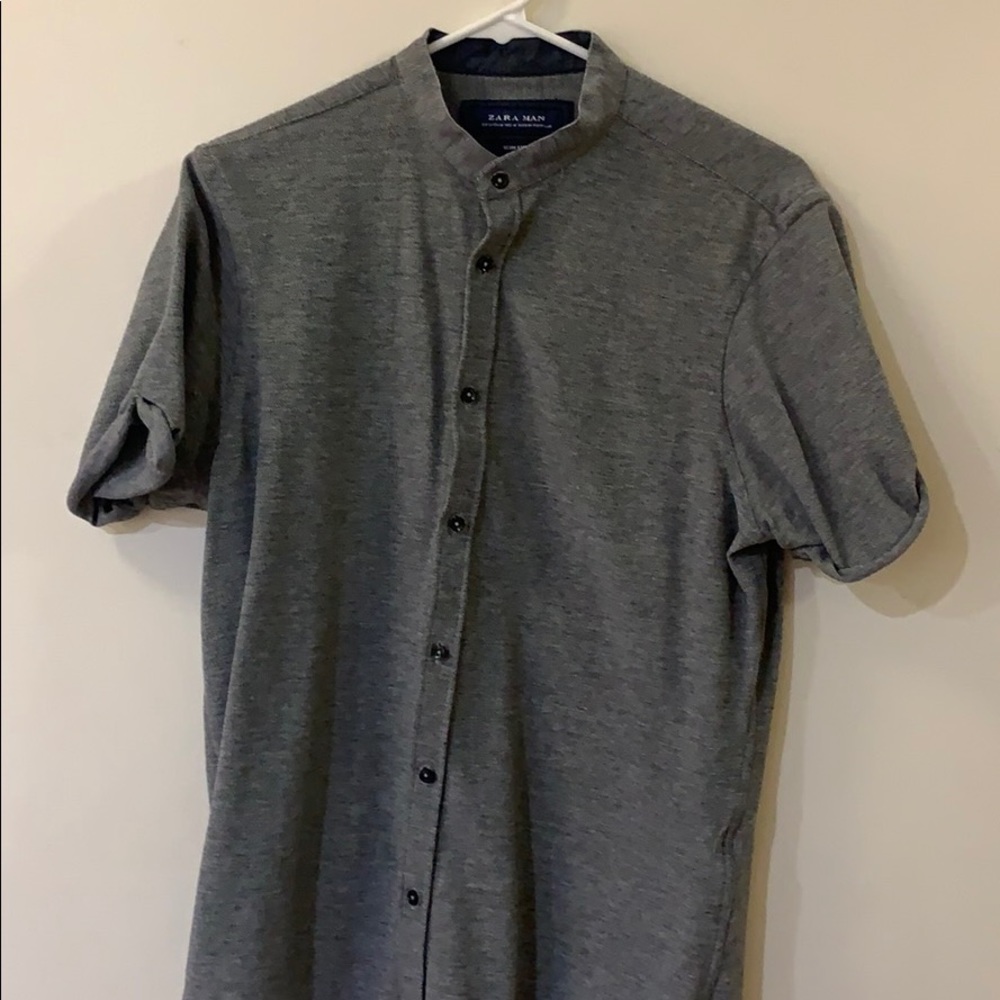 Zara mens short sleeve button down